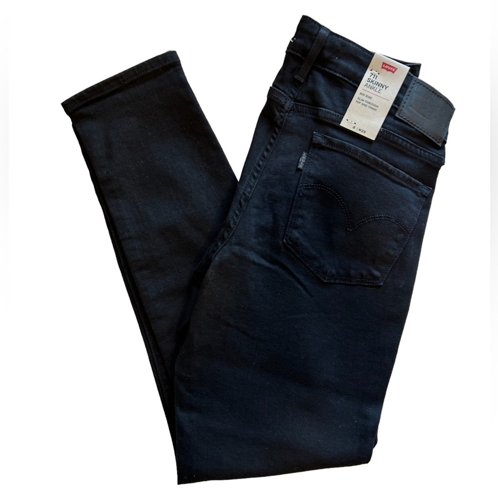 Levi’s , Women’s 711 Skinny Ankle, Mid Rise Black Jeans, US Size, W29 Reg. NWT